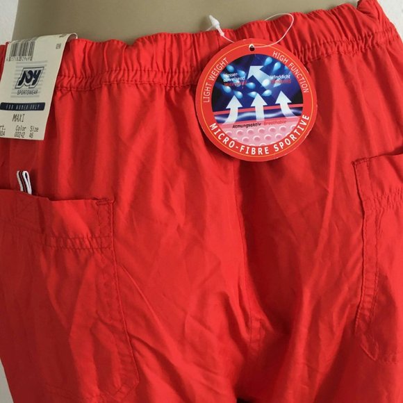 JOY Sportwear Capri Large side Stripes Lined Red - Picture 7 of 8